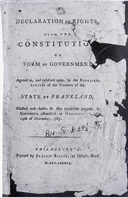 Declaration of Rights for the Lost State of Franklin