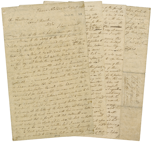 John Coffee letter to Sam Houston