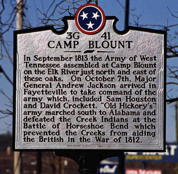 Camp Blount historical marker