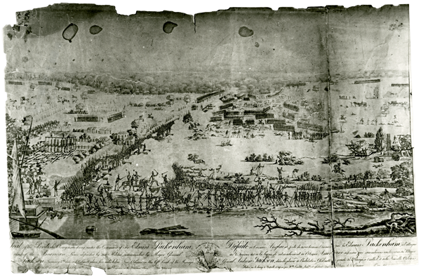 Drawing of the Battle of New Orleans