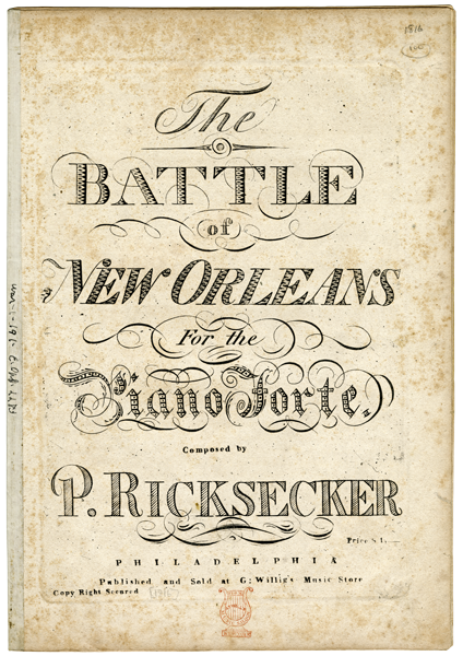 Battle of New Orleans sheet music