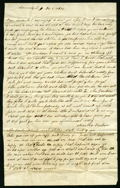 Martha H. Durham letter