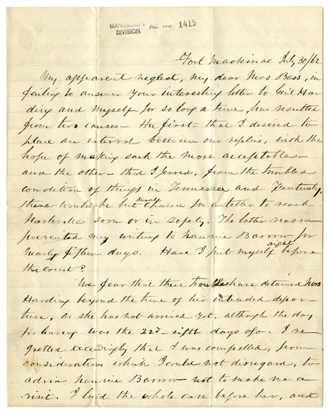 Washington Barrow letter