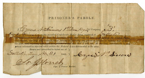 Prisoner's parole