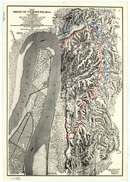 Map of the Siege of Vicksburg, Miss.