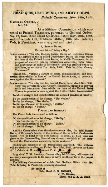 General Orders No. 74