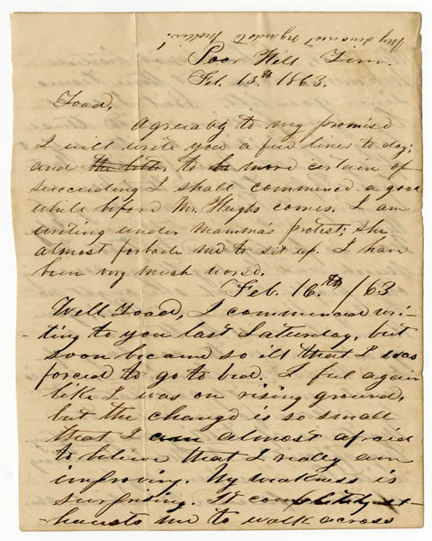 Letter from Oliver Caswell King to Katharine Rutledge