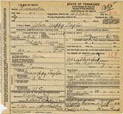 John Nappy Taylor Death Certificate