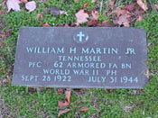 Gravestone of William H. Martin, Jr.