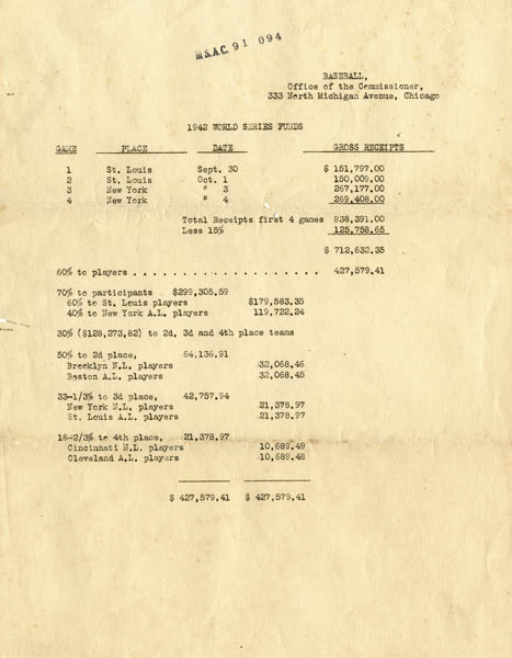 1942 World Series bonus (2)