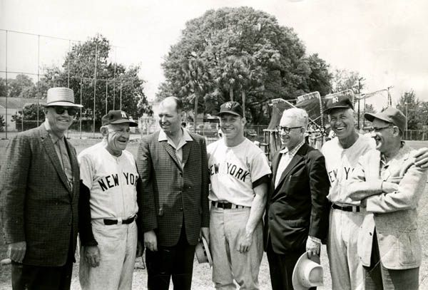 Joe Carr, Casey Stengel, Buford Ellington, Mickey Mantle, and Jim Turner
