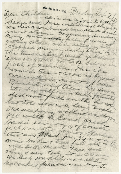 Frazier letter, February 2, 1951