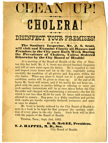 Cholera Notice