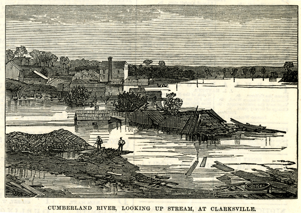 Cumberland River Flood, Clarksville, Tennessee 1874