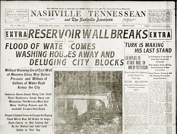 Nashville Reservoir Rupture, 1912