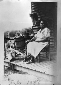 Mittie Franklin Taylor Churning Butter