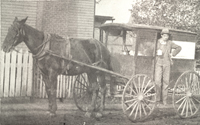 Milk wagon in Johnson City, 1910, Looking Back at Tennessee Collection