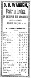 C. B. Warren Broadside