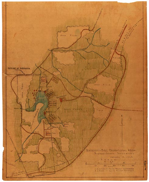 Map of Montgomery Bell State Park