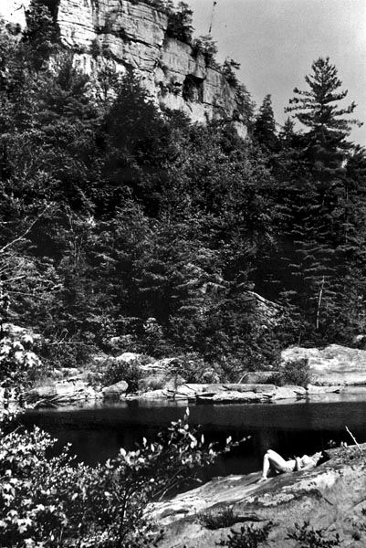 Sunbathing along the Obed River