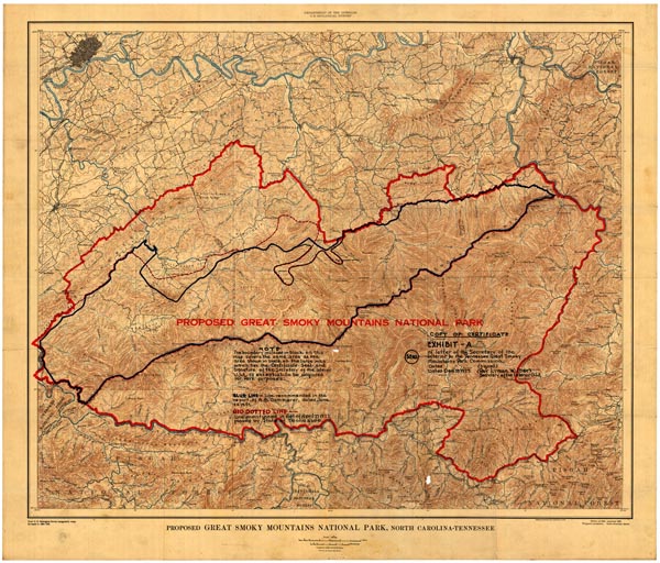 Great Smoky Mountains National Park map