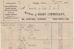 Rugby Commissary Receipt