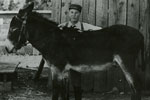 Thomas Walton with mule