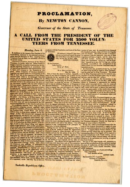 Gov. Cannon proclamation