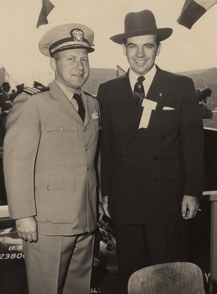 Commander M. W. Robinson and Gov. Clement