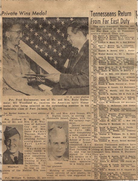 'Private Wins Medal'