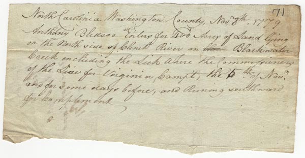 Revolutionary War Land Grant