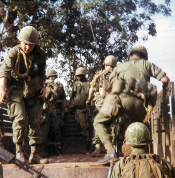 Members of the 1st Infantry Division