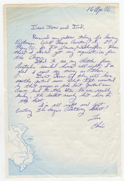 Ammons letter 4/1970
