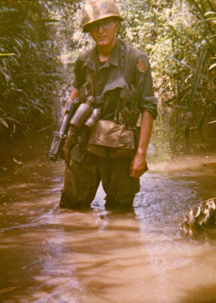 Christopher Ammons with grenade launcher