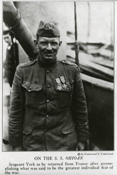 Sergeant Alvin C. York aboard the S. S. Ohioan