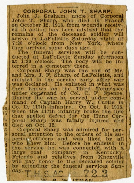 John T. Sharp obituary
