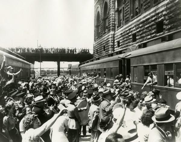 Troops leaving Union Station, Nashville